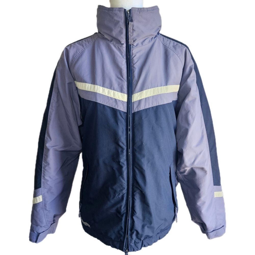 Vintage Columbia Colorblock Jacket Women's Medium Sherpa Lined Windbreaker Retro